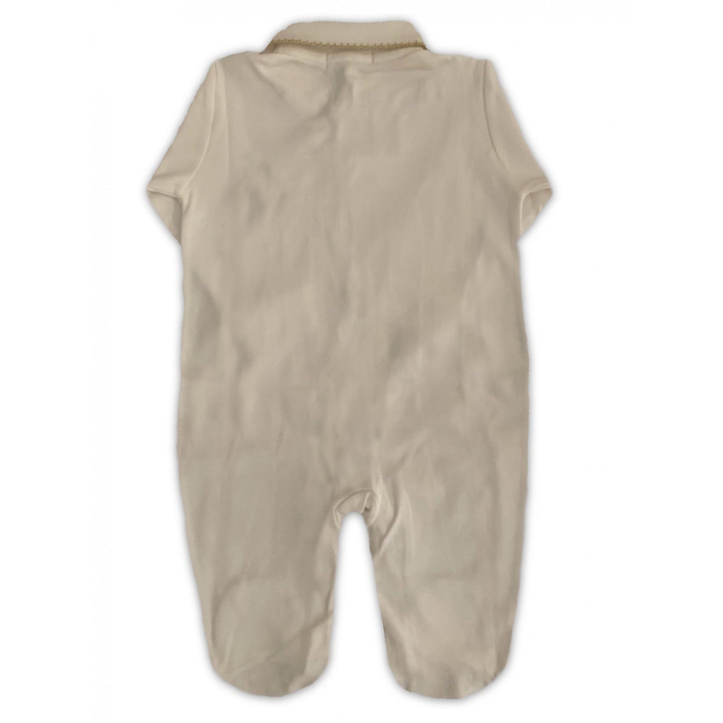 Macacão Marfim Menino Bordado à mão - 100% Algodão Pima Peruano - MON ENFANT-Bébés et Petits