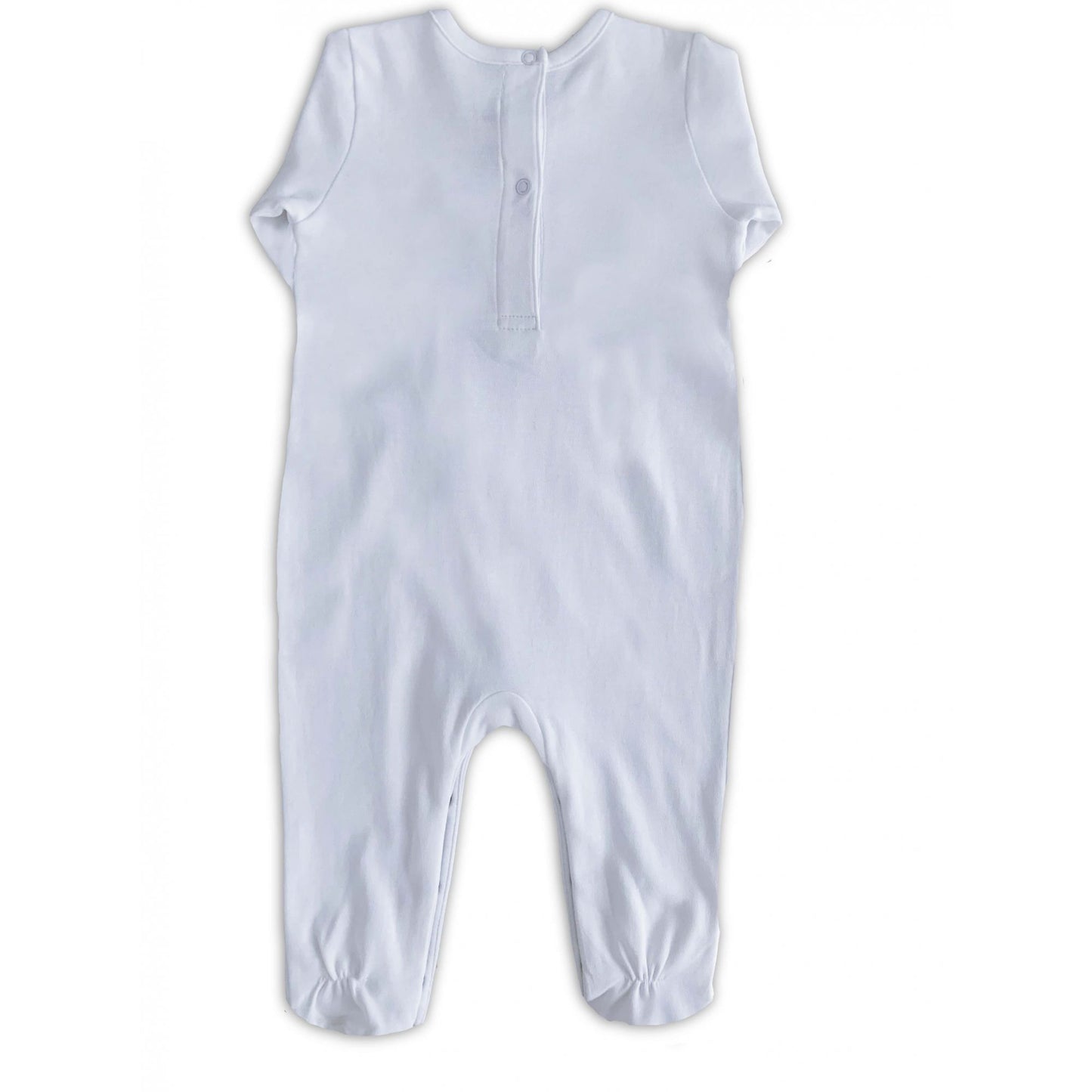 Macacão Smock Branco Menino - 100% Algodão Pima Peruano - MON ENFANT-Bébés et Petits