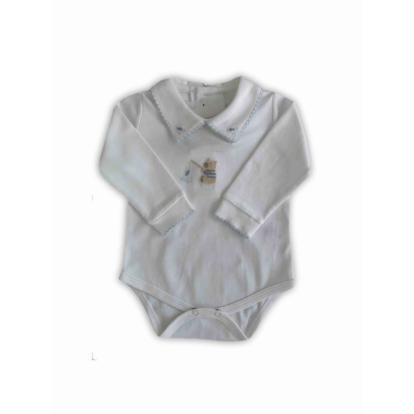 Body Menino Bordado à Mão - 100% Algodão Pima Peruano - MON ENFANT-Bébés et Petits