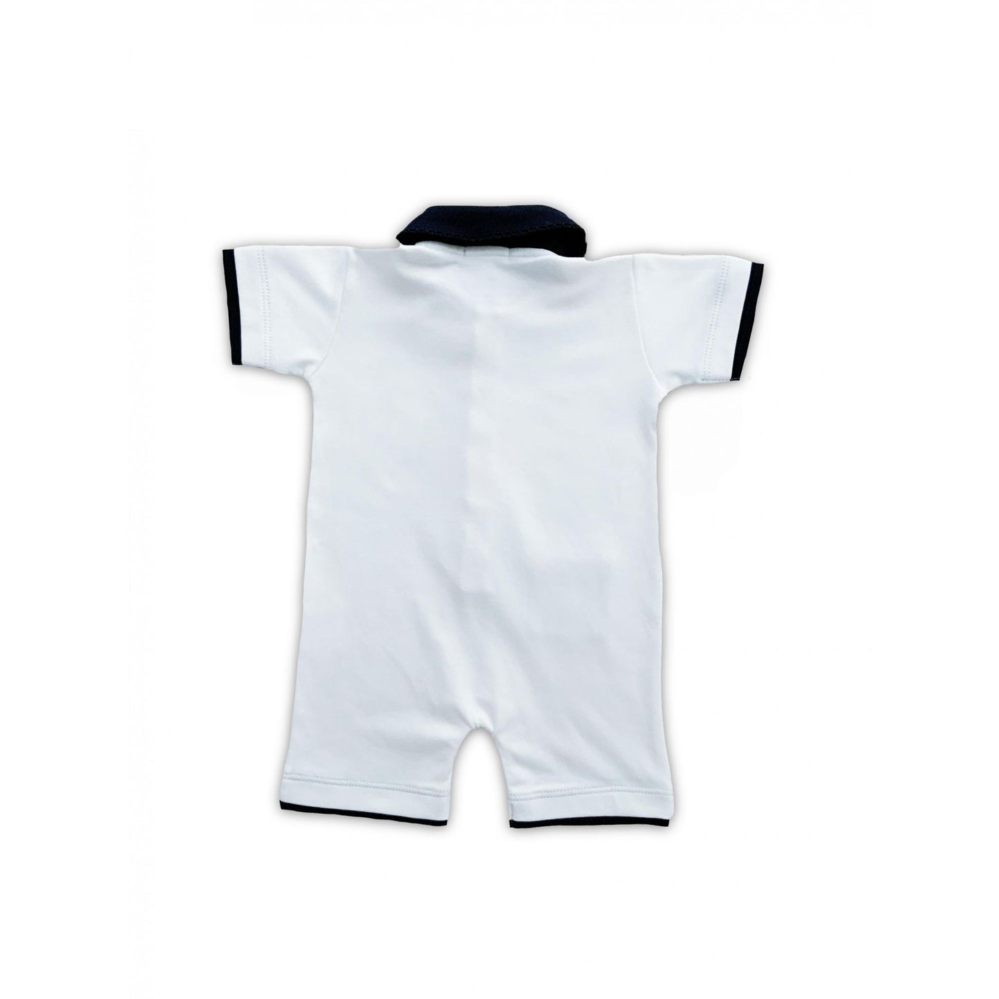 Romper Branco Menino Bordado à Mão - 100% Algodão Pima Peruano - MON ENFANT-Bébés et Petits