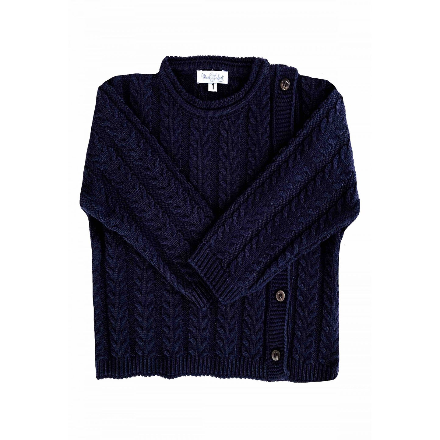 Casaco em Tricot Azul Marinho - MON ENFANT-Bébés et Petits