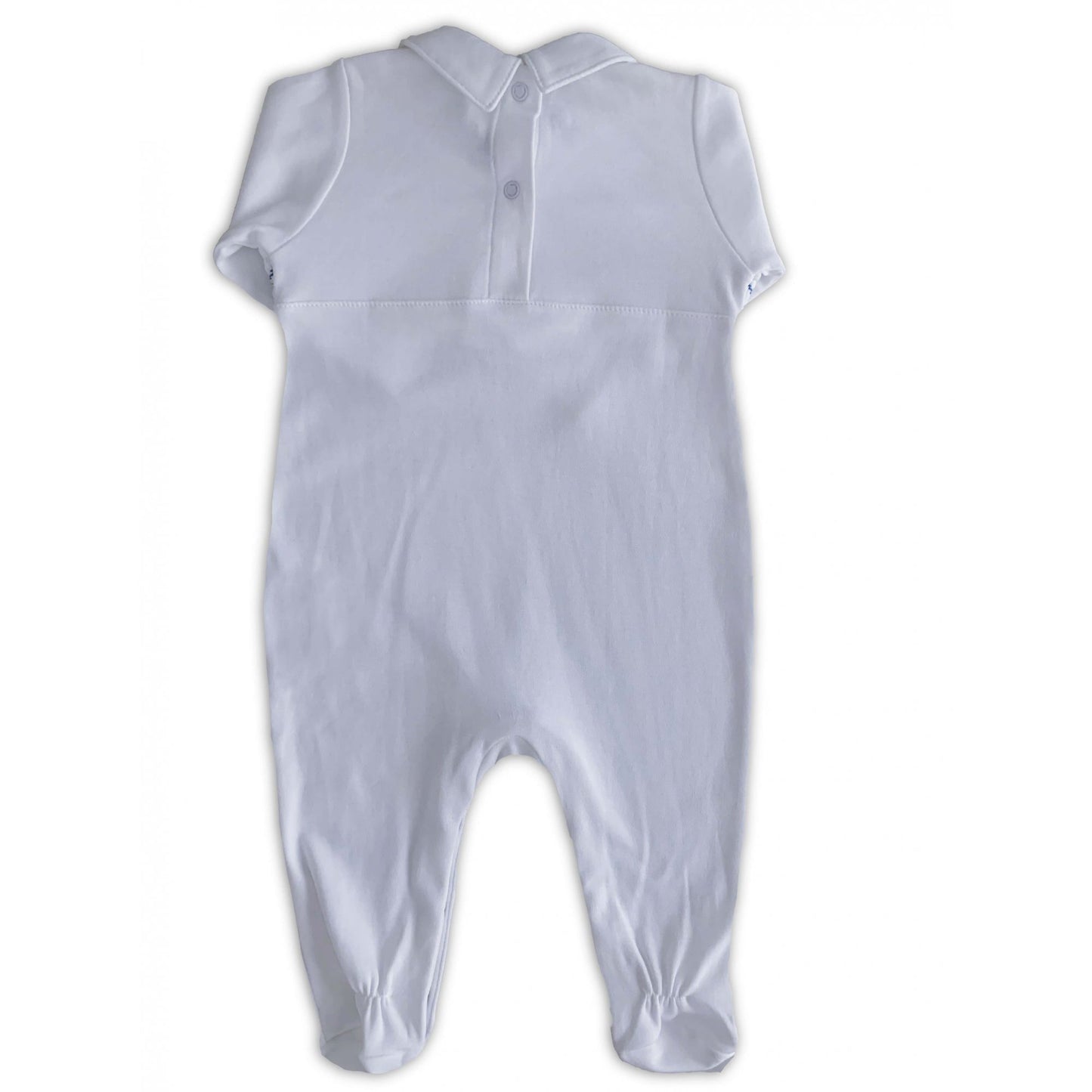 Macacão Smock Branco Menino - 100% Algodão Pima Peruano - MON ENFANT-Bébés et Petits