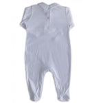 Macacão Smock Branco Menino - 100% Algodão Pima Peruano - MON ENFANT-Bébés et Petits
