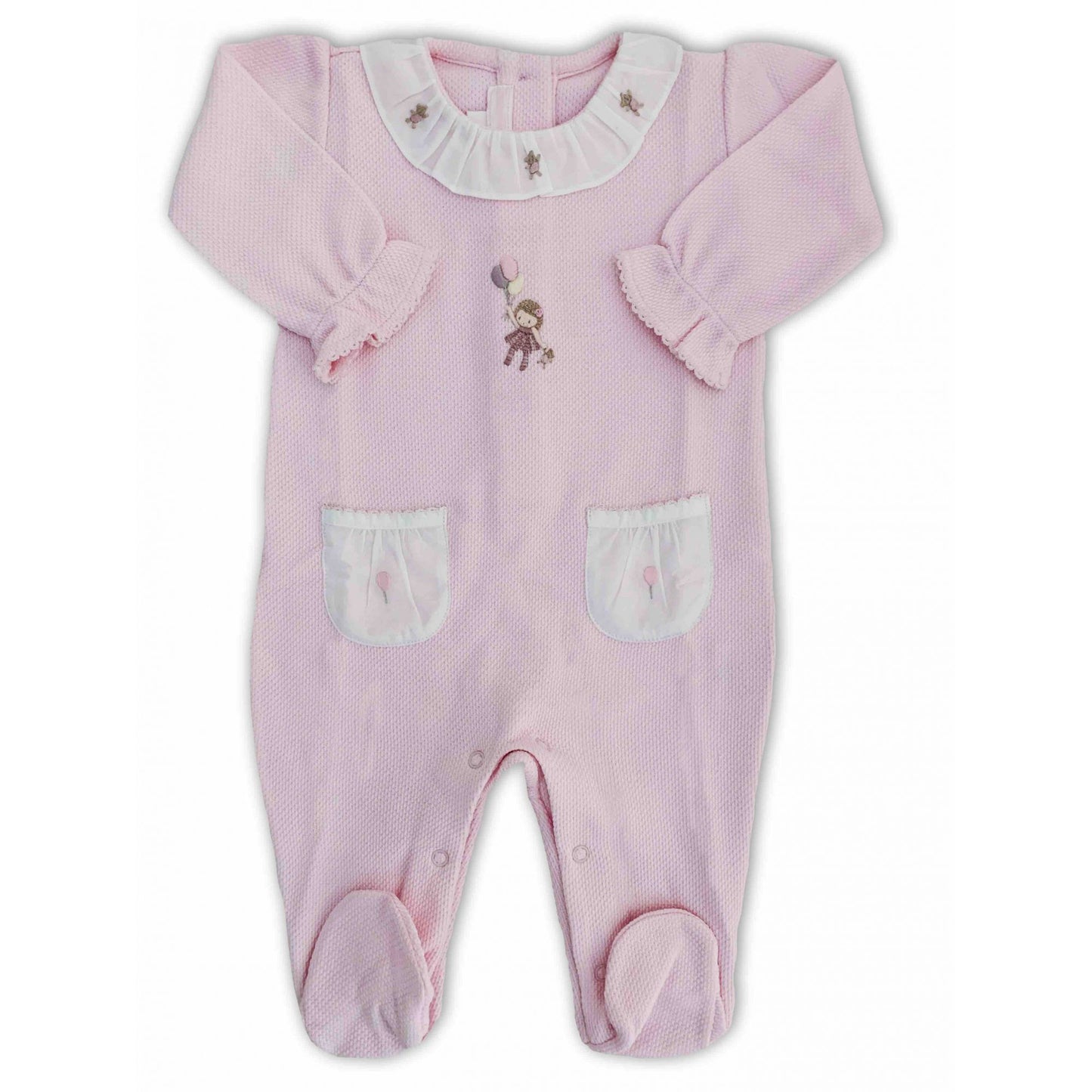 Macacão rosa com bolsinhos - 100% Algodão Pima Peruano - MON ENFANT-Bébés et Petits