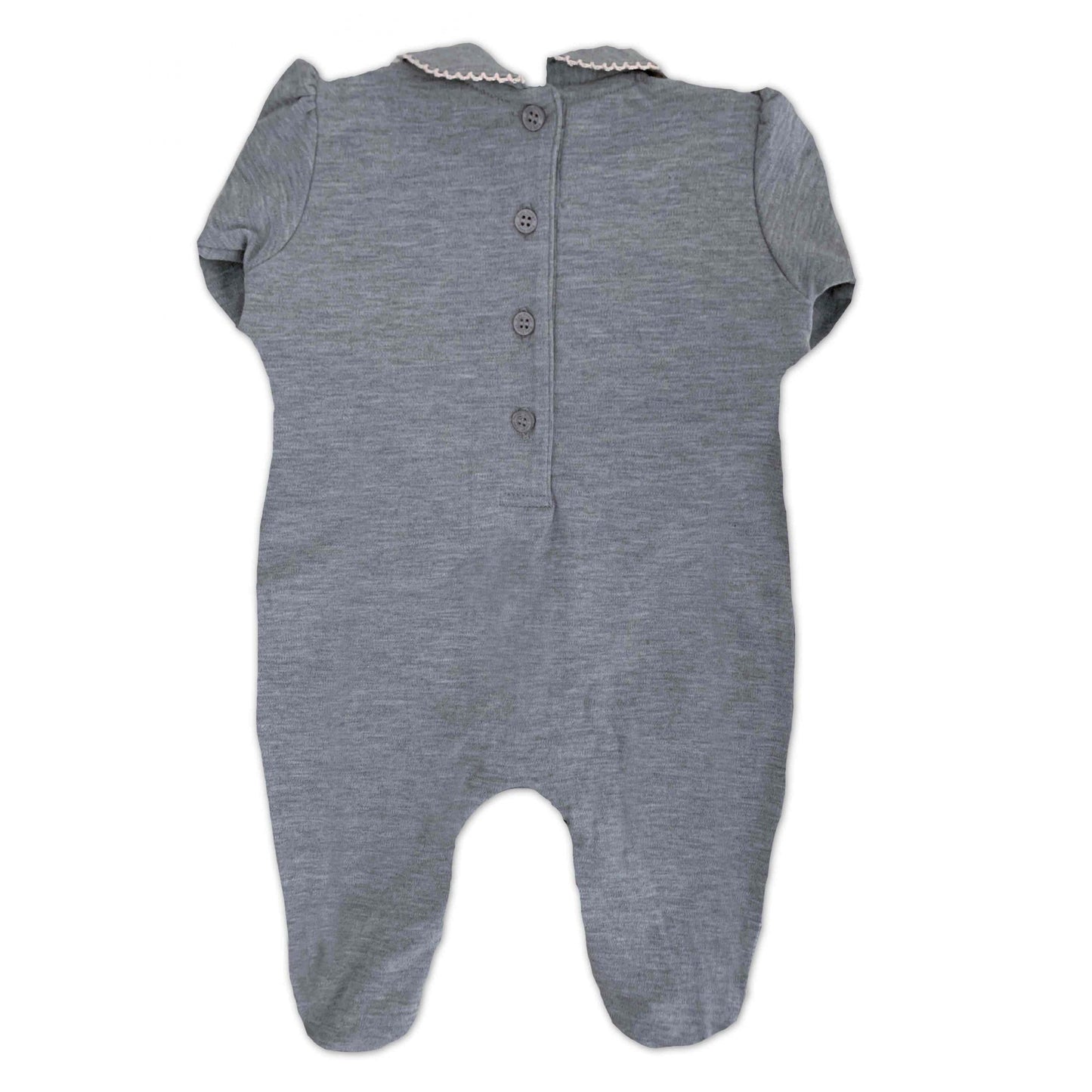 Macacão Cinza Casinha de Abelha Menina - 100% Algodão Pima Peruano - MON ENFANT-Bébés et Petits
