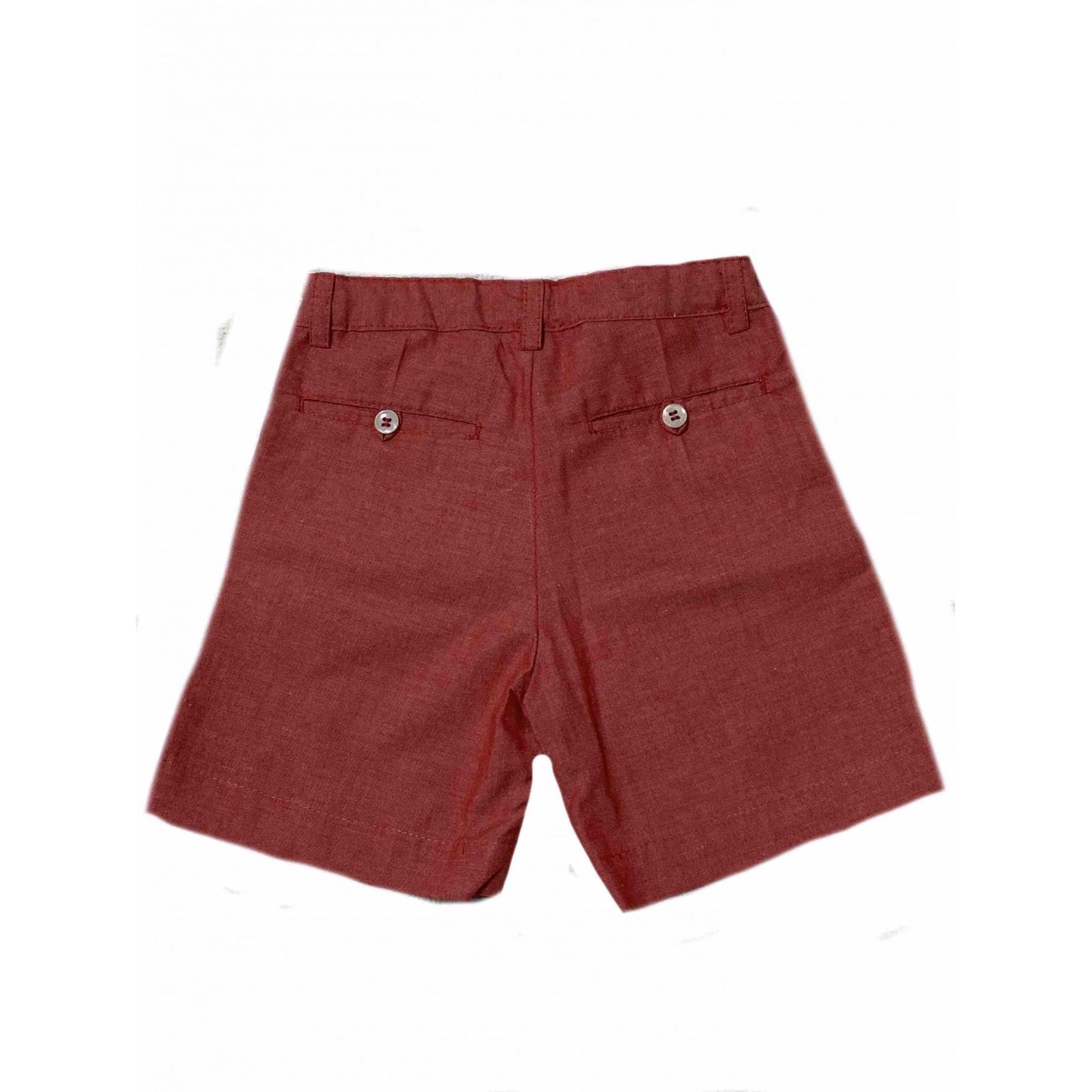 Bermuda Vermelha em Chambray - MON ENFANT-Bébés et Petits