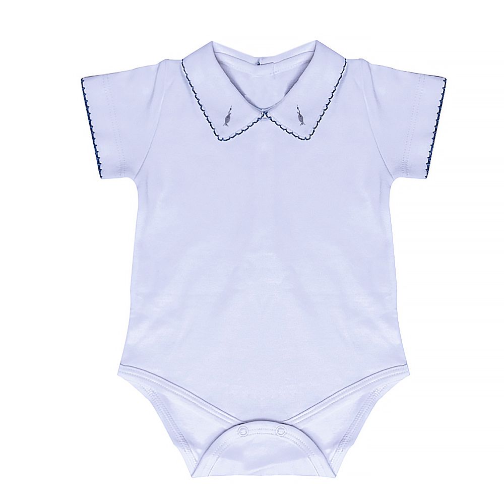 Body Pico Nino Bordado à mão - 100% Algodão Pima Peruano - MON ENFANT-Bébés et Petits