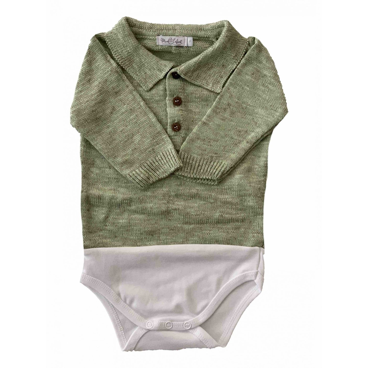 Body Tricot Pistache - MON ENFANT-Bébés et Petits