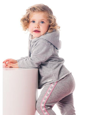 Calça Moleton Nina Cinza Mescla - MON ENFANT-Bébés et Petits