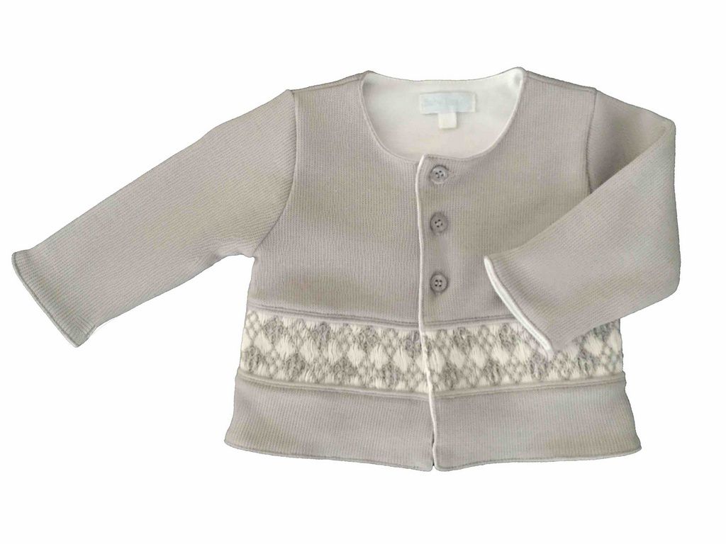 Cardigan Smock Nino - 100% Algodão Pima Peruano - MON ENFANT-Bébés et Petits