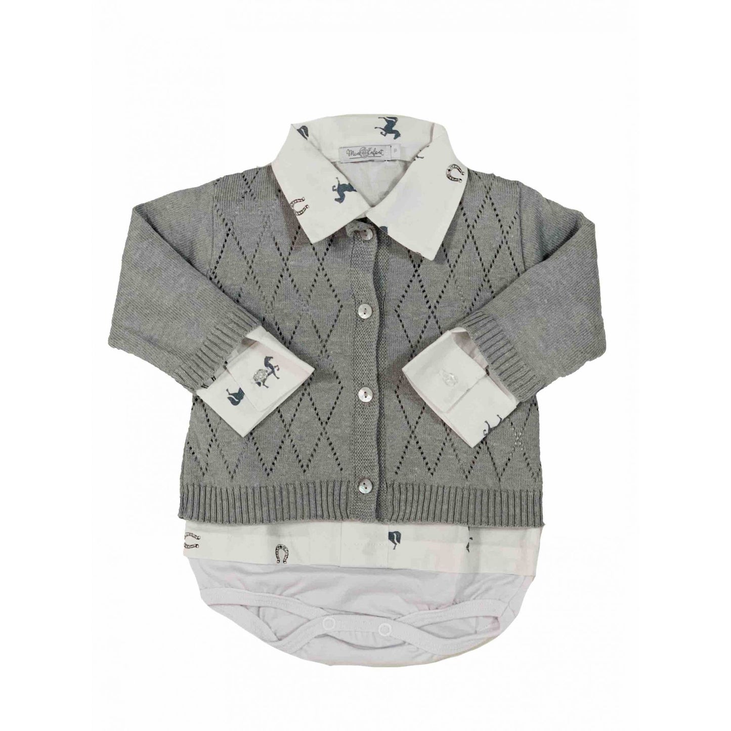 Conjunto de Body Camisa e Cardigan Country - MON ENFANT-Bébés et Petits