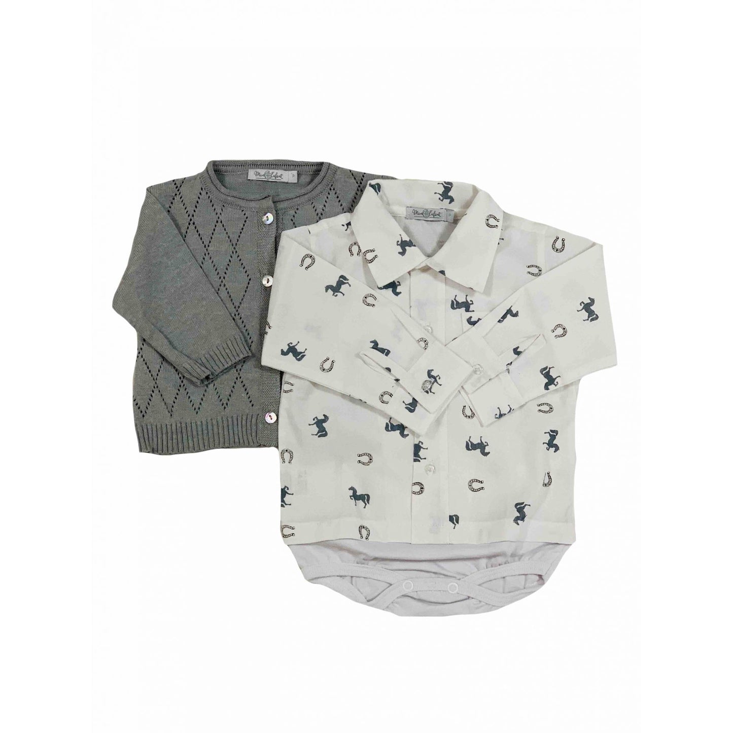 Conjunto de Body Camisa e Cardigan Country - MON ENFANT-Bébés et Petits