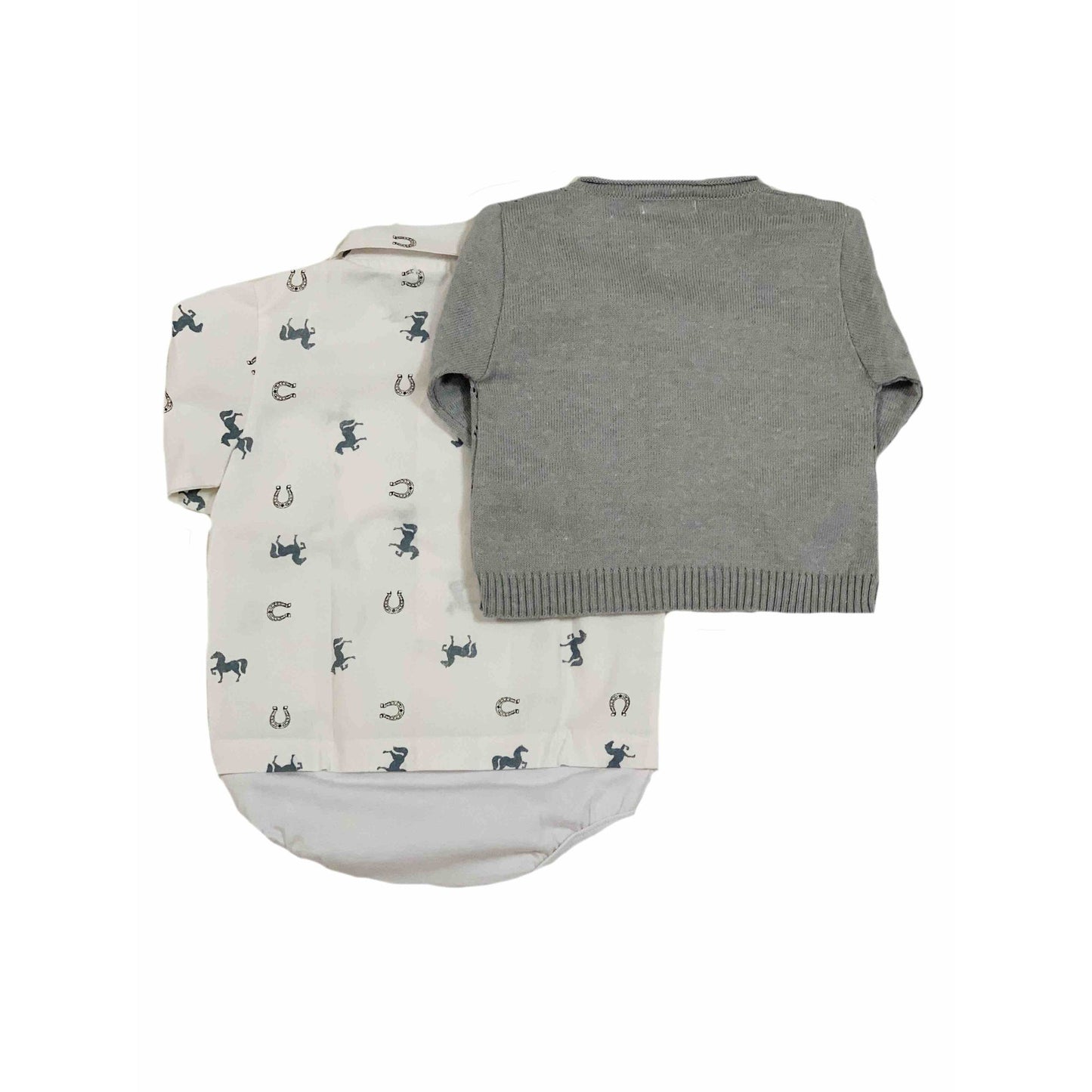 Conjunto de Body Camisa e Cardigan Country - MON ENFANT-Bébés et Petits