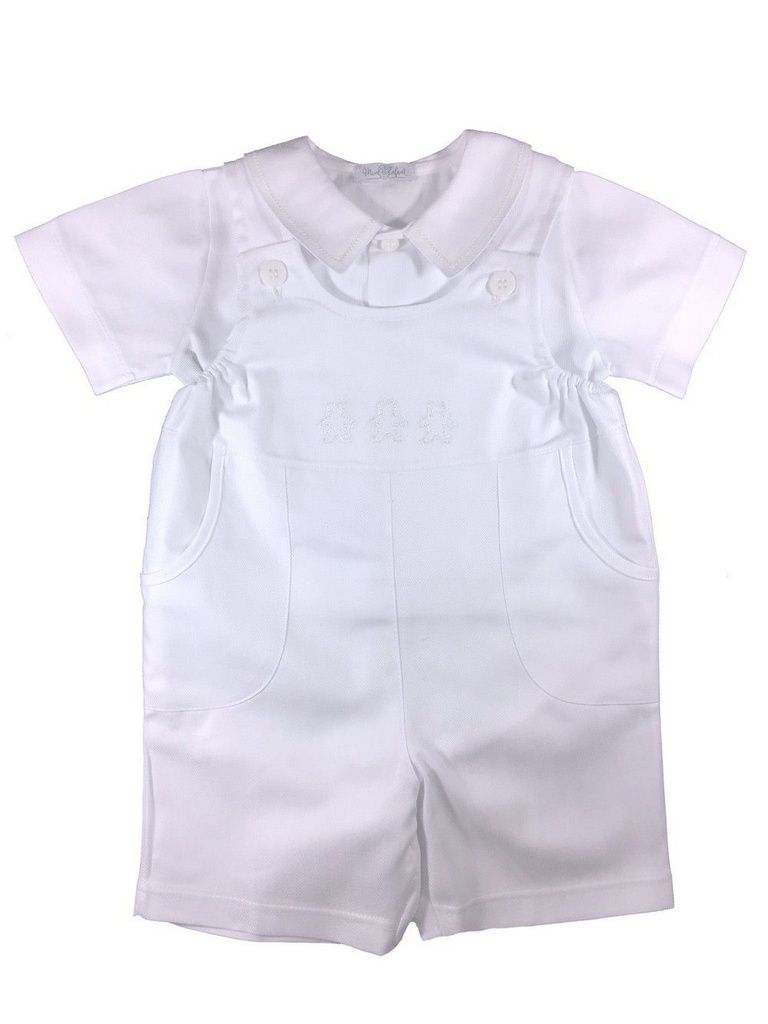 Conjunto de Jardineira para Batizado Nino - Fío Egípcio - MON ENFANT-Bébés et Petits