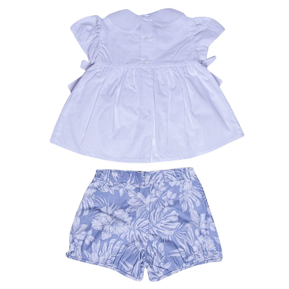 Conjunto de Bata e Short Bordado - MON ENFANT-Bébés et Petits