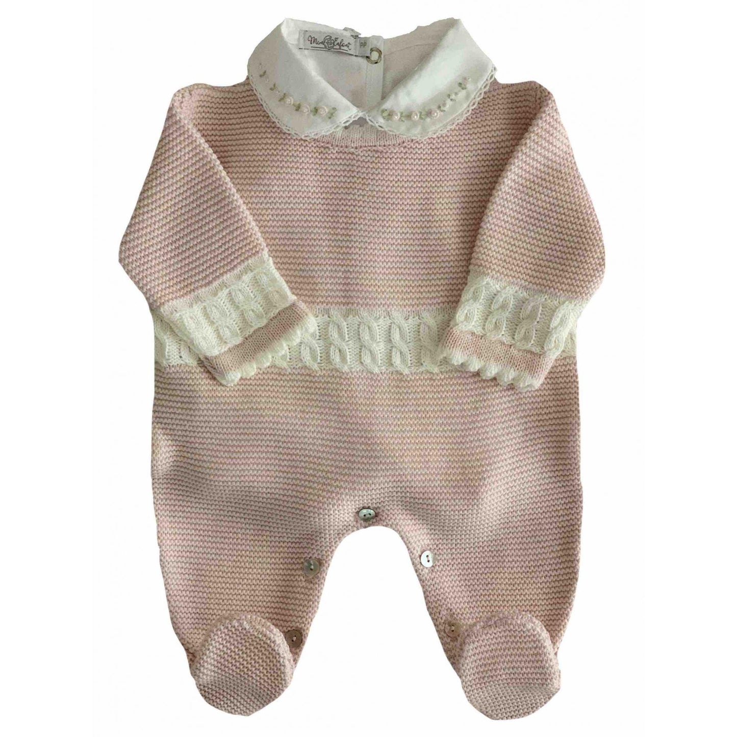 Conjunto Saída de Maternidade em Tricot Dream Rose - MON ENFANT-Bébés et Petits