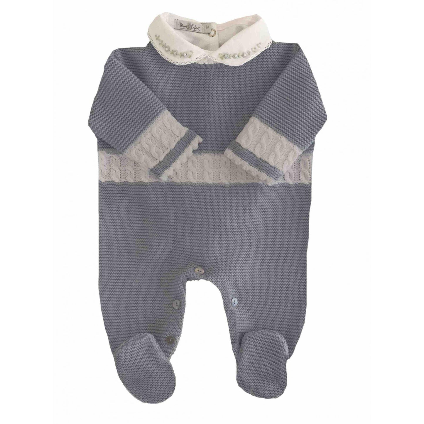 Conjunto Saída de Maternidade em Tricot Dream Blue - MON ENFANT-Bébés et Petits