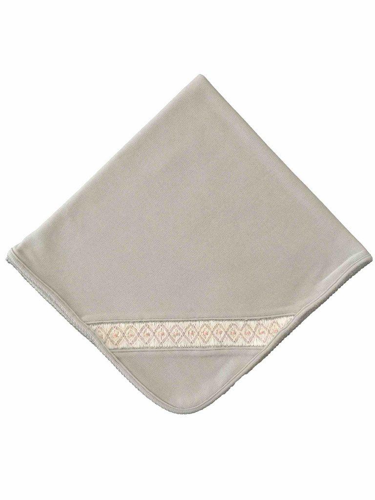 Manta Smock Cinza Nina - 100% Algodão Pima Peruano - MON ENFANT-Bébés et Petits