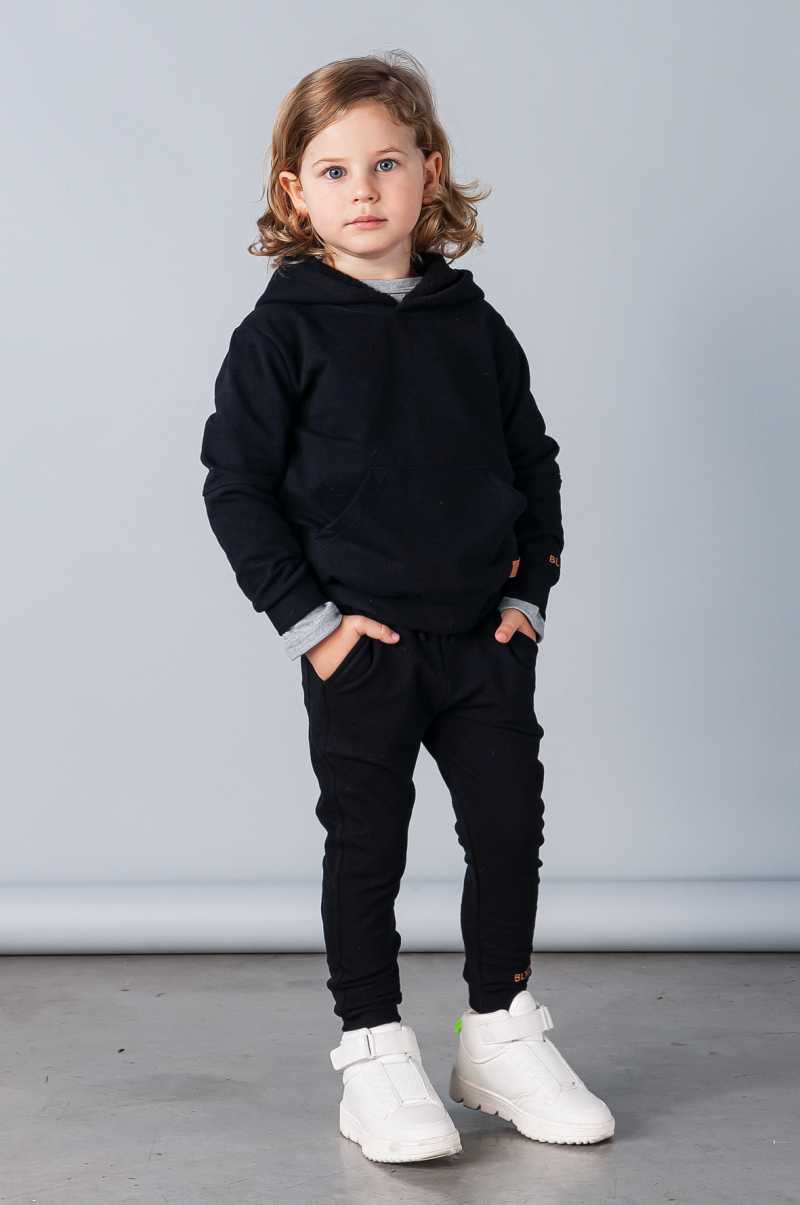 Blusa em Moletom Preta - Enfants Collection - MON ENFANT-Bébés et Petits