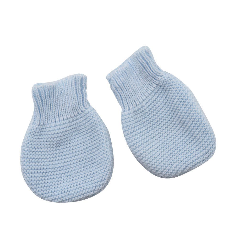 Luvinhas em Tricot Argentino na cor azul - BABY BOY - MON ENFANT-Bébés et Petits