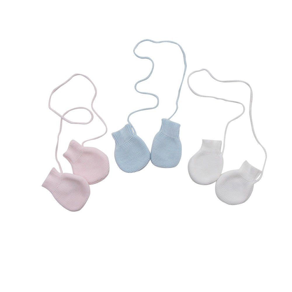 Luvinhas em Tricot Argentino na cor azul - BABY BOY - MON ENFANT-Bébés et Petits