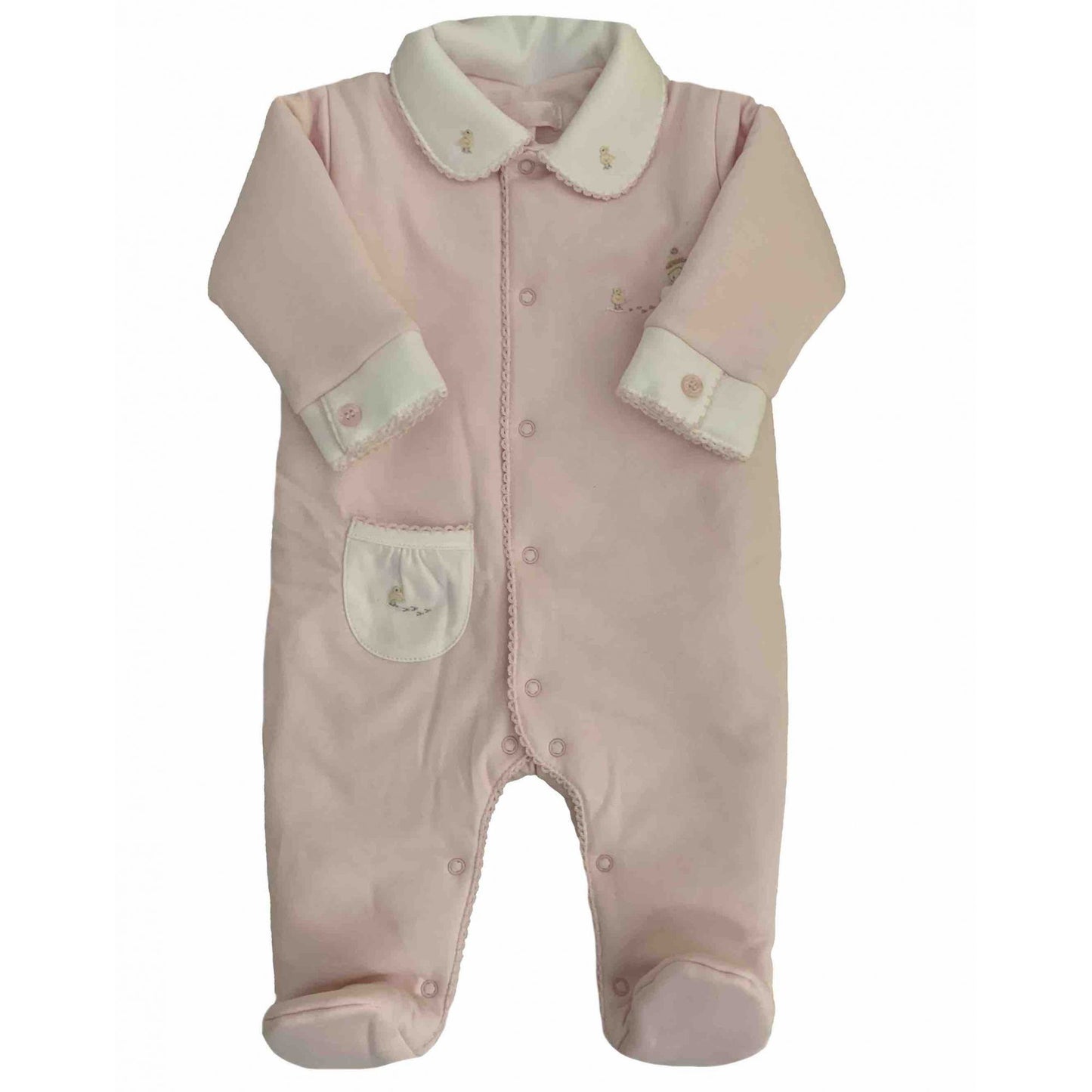 Macacão Acolchoado Nina Patinhos Bordado à Mão - 100% Algodão Pima Peruano - MON ENFANT-Bébés et Petits