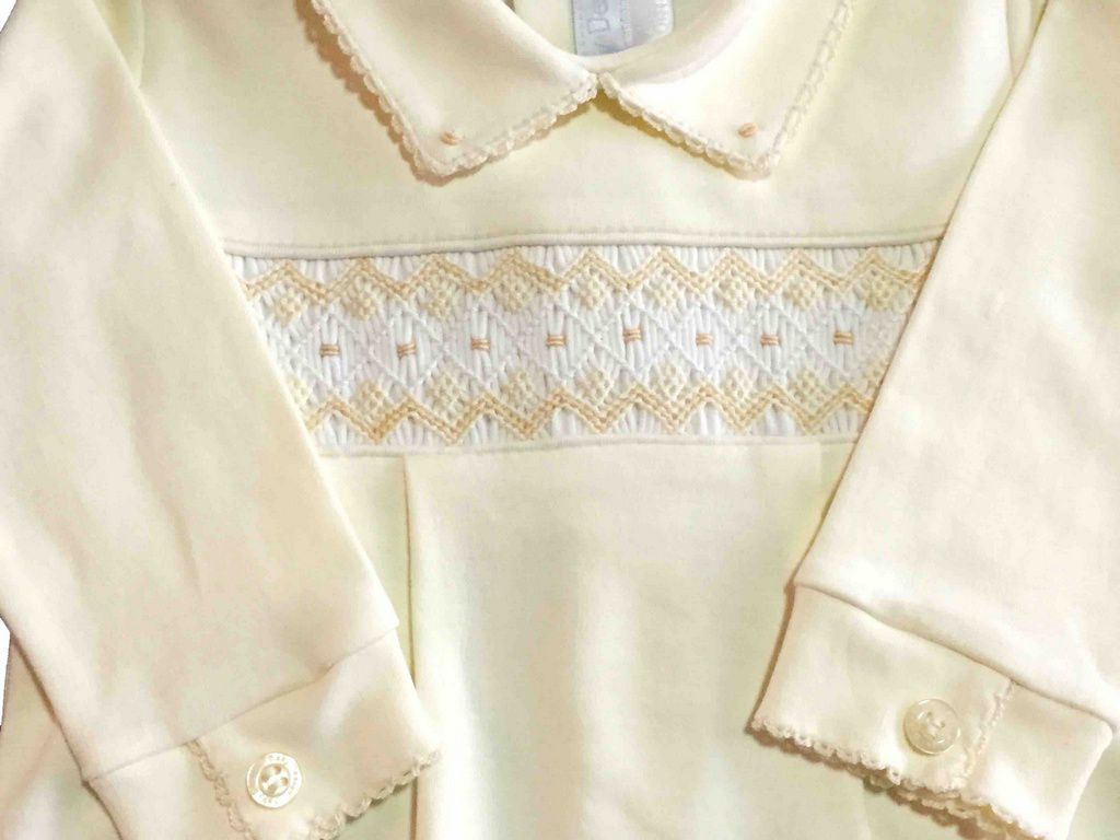 Macacão Bordado Smock Nino - 100% Algodão Pima Peruano - MON ENFANT-Bébés et Petits