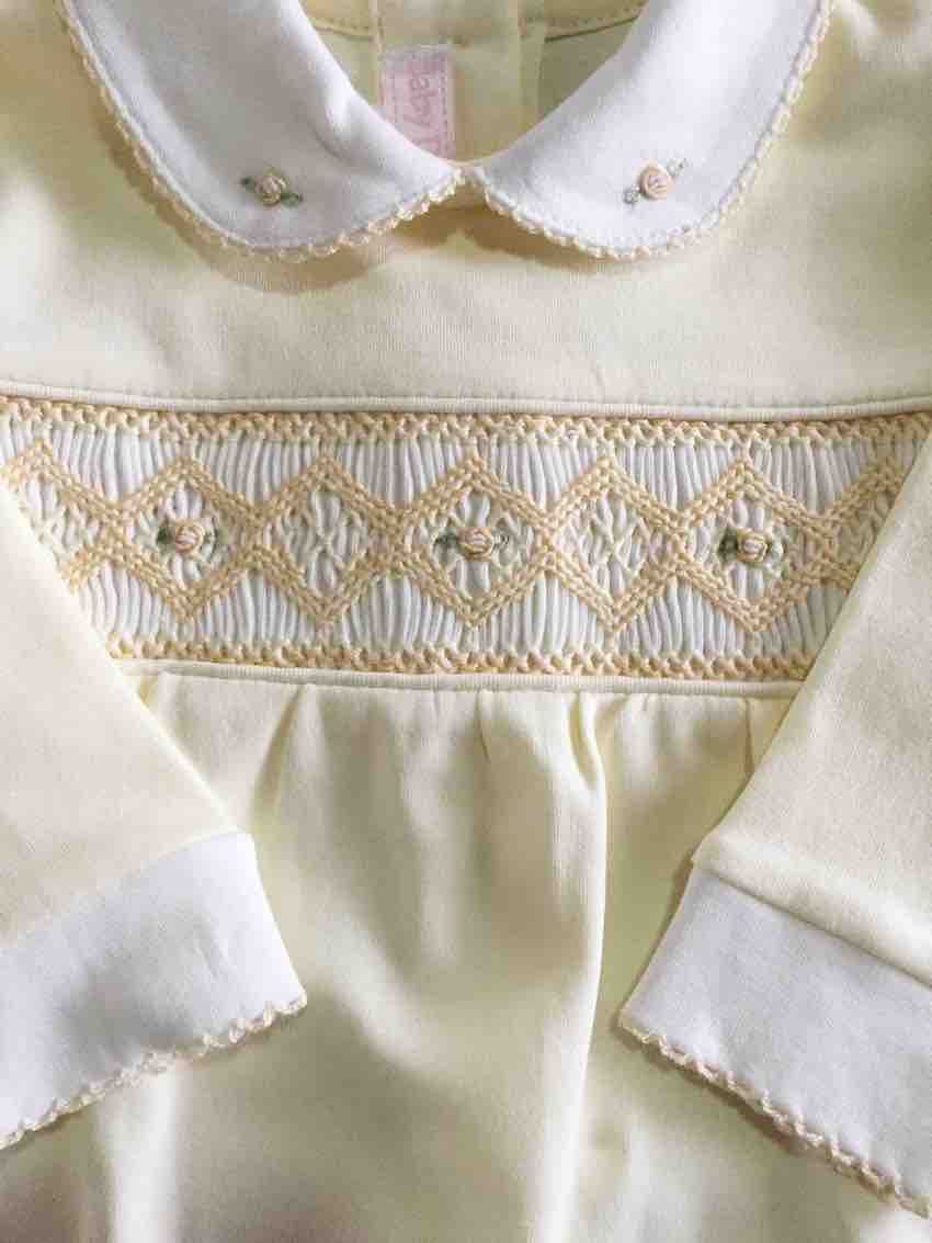 Macacão Bordado Smock Nina - 100% Algodão Pima Peruano - MON ENFANT-Bébés et Petits