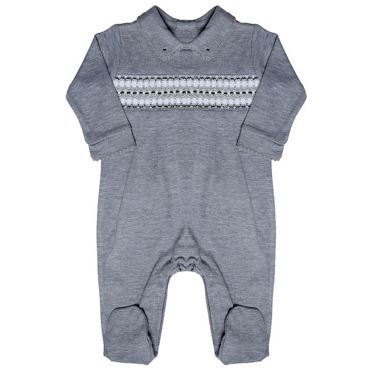 Macacão Nino Bordado à Mão - 100% Algodão Pima Peruano - MON ENFANT-Bébés et Petits