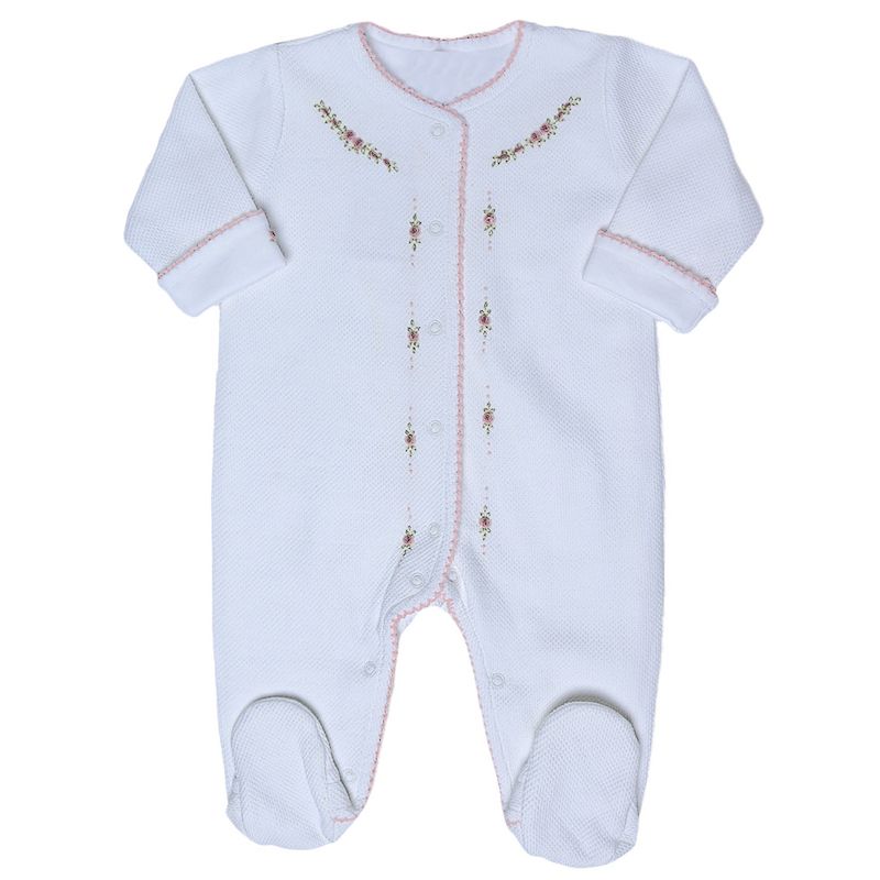 Macacão Nina Bordado à Mão - 100% Algodão Pima Peruano - MON ENFANT-Bébés et Petits
