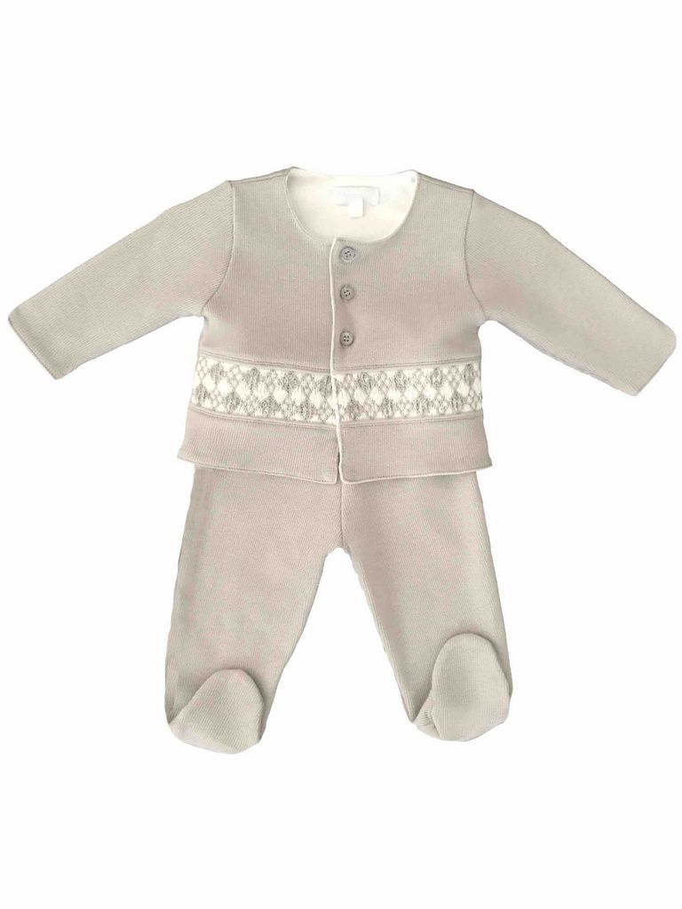 Manta Smock Cinza Nino - 100% Algodão Pima Peruano - MON ENFANT-Bébés et Petits