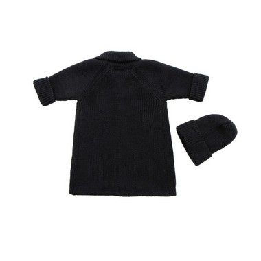 Manto Santa Clara em Tricot Argentino - cor azul marinho - MON ENFANT-Bébés et Petits
