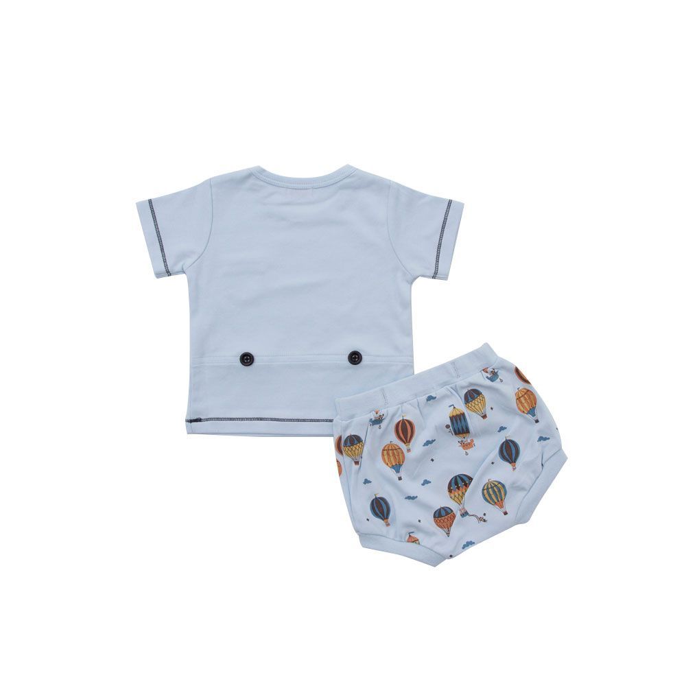 Pijama de camiseta e short Ballon - 100% Algodão Pima Peruano - MON ENFANT-Bébés et Petits