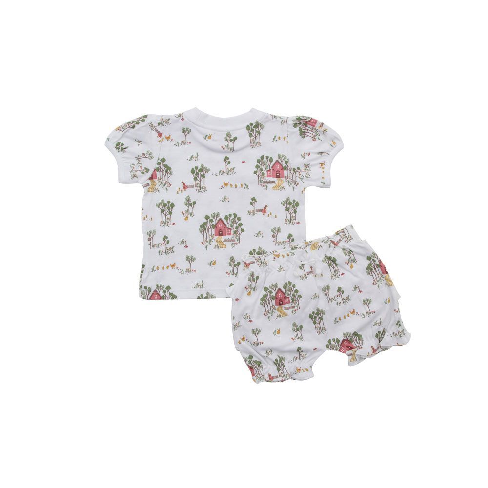 Pijama de Camiseta e Shorts Casitas - 100% Algodão Pima Peruano - MON ENFANT-Bébés et Petits