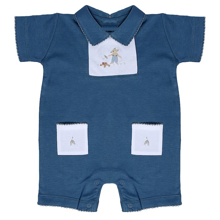 Romper Nino Bordado à Mão - 100% Algodão Pima Peruano - MON ENFANT-Bébés et Petits