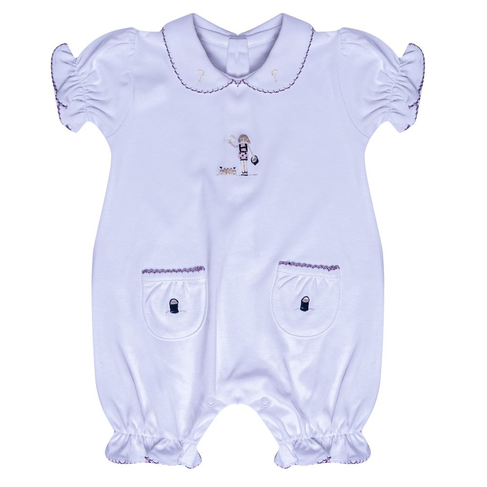 Romper Nina Bordado à Mão - 100% Algodão Pima Peruano - MON ENFANT-Bébés et Petits