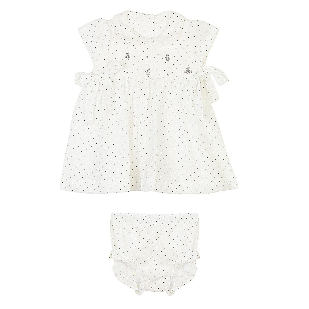 Vestido com Calcinha Bordado Poá Veneza - MON ENFANT-Bébés et Petits
