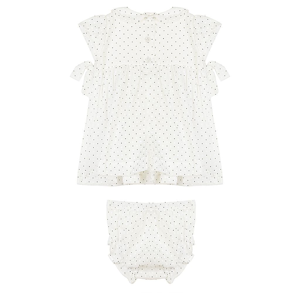 Vestido com Calcinha Bordado Poá Veneza - MON ENFANT-Bébés et Petits